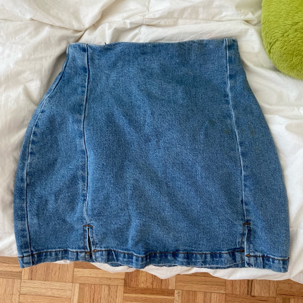 Classic Blue Denim Mini Skirt
